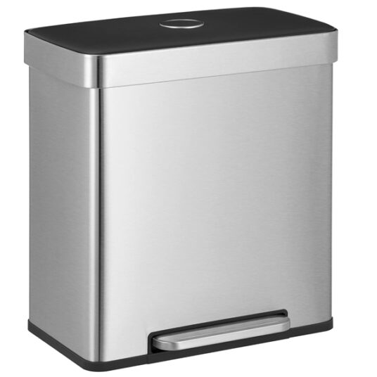 Songmics 16-gallon dual compartment trash can for $93