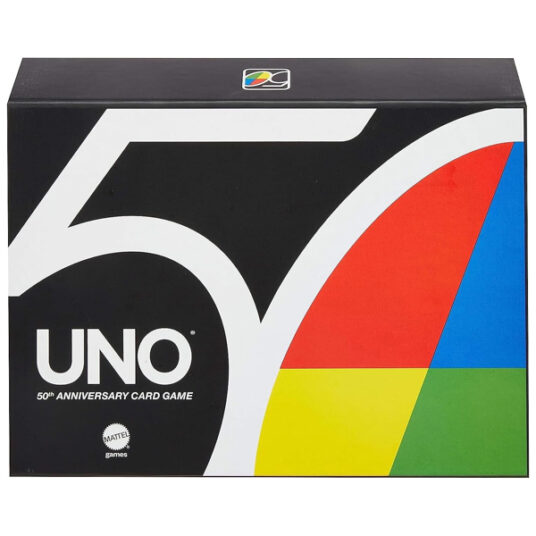Mattel Games UNO 50th anniversary edition card game for $9