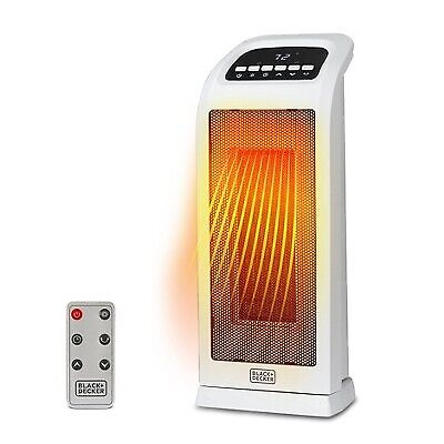 Black + Decker open box oscillating tower heater with remote for $21