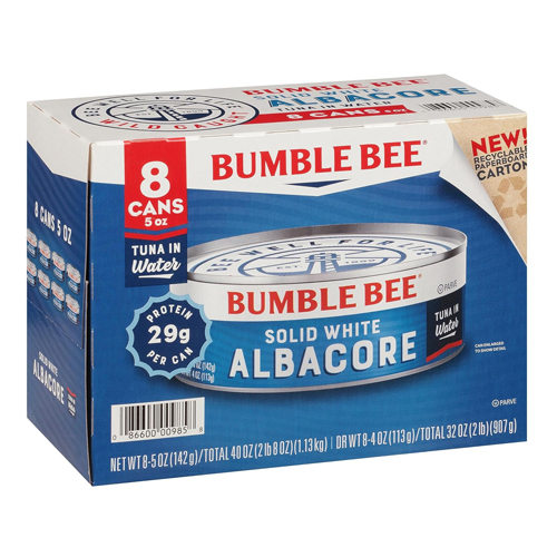 8-pack Bumble Bee solid white Albacore tuna for $5
