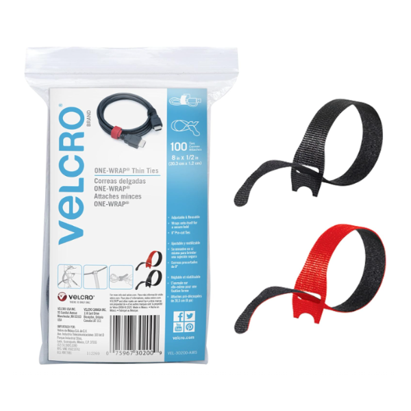 100-pack Velcro brand cable ties for $8