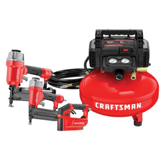 Craftsman 6-gallon portable pancake air compressor with accessories for $199