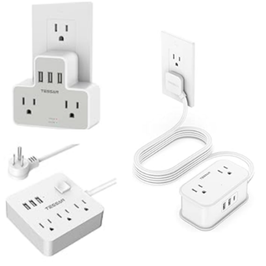 Tessan powerstrips and outlets from $11