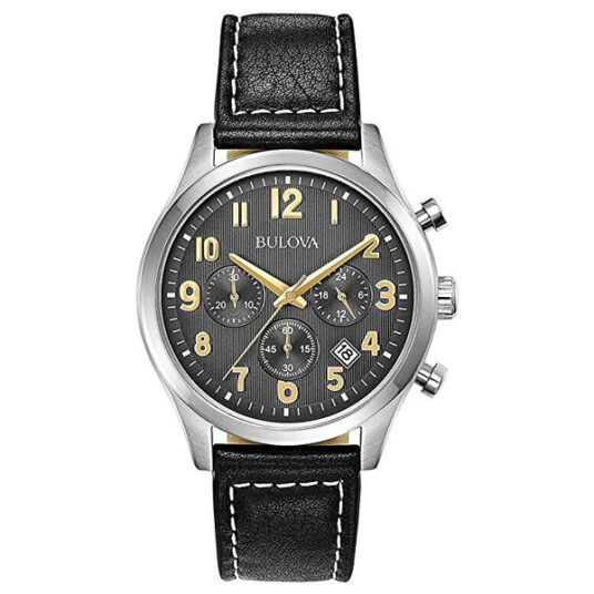 Refurbished Bulova men’s quartz chronograph 41mm calendar watch for $73
