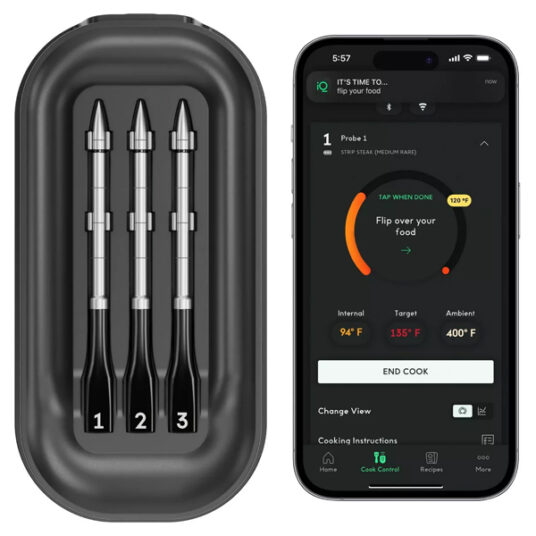 Chef iQ Smart wireless meat thermometer with 3 probes for $150