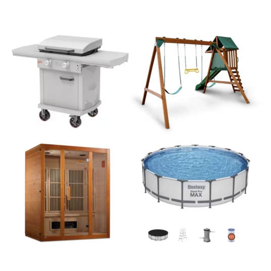 Today only: Save up to 40% on playsets, grills, pools and more