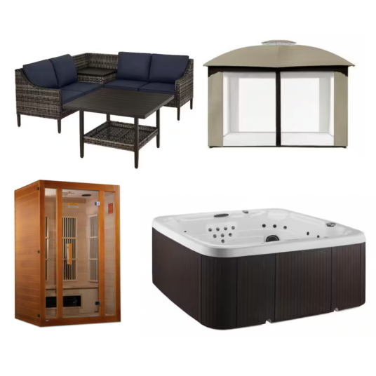 Today only: Up to 50% off saunas, patio furniture, outdoor rugs and more