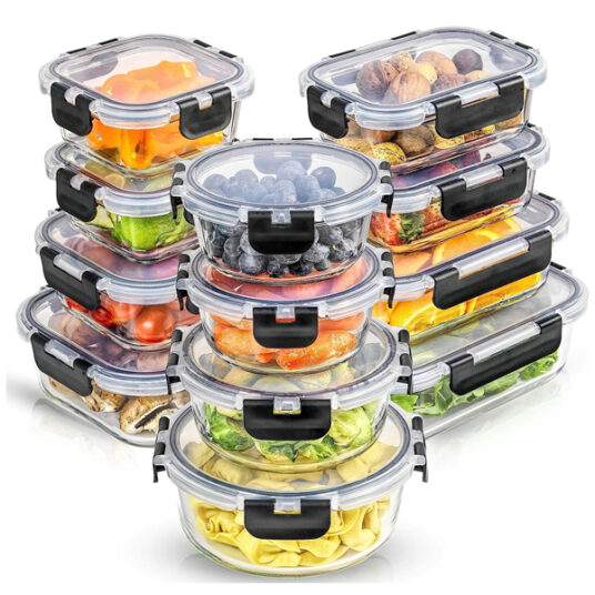 HoyJolt JoyFul 24-piece glass storage containers with lids for $42