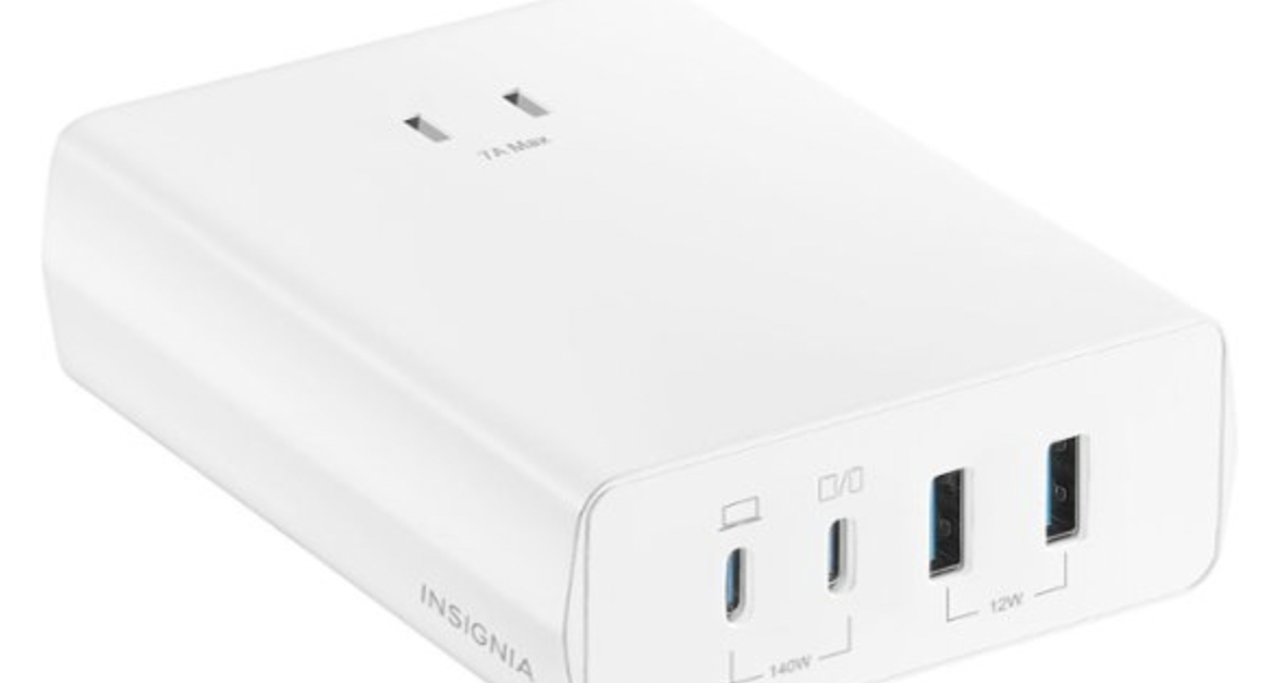 Today only: Insignia 140W 4-Port USB and USB-C charger for $50