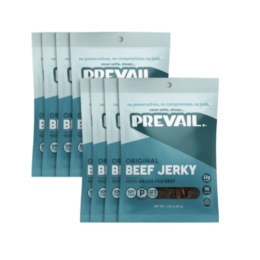 Today only: 8-pack of Prevail 100% grass-fed beef jerky for $30 shipped