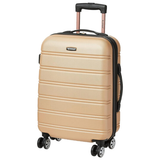 Rockland Melbourne hardside expandable spinner wheel luggage for $64