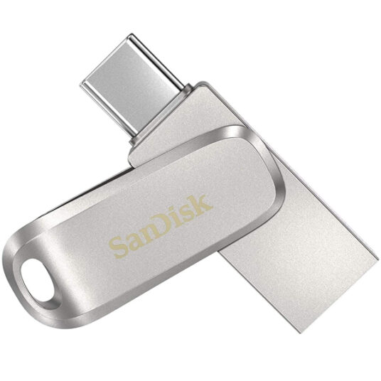 SanDisk 128GB Ultra dual drive luxe flash drive for $15