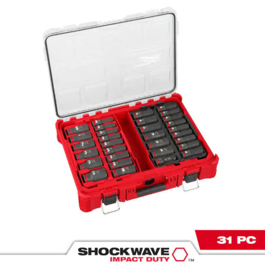 Milwaukee Shockwave Impact-Duty 1/2-inch 31-piece socket set for $169