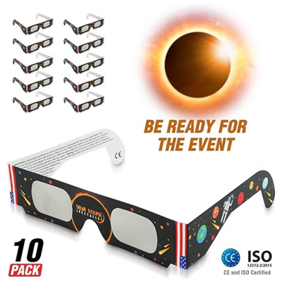 Britenway 10-pack of solar eclipse glasses for $10