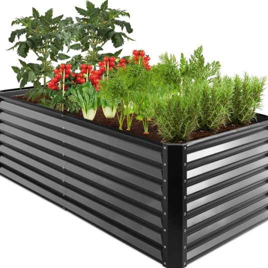 Best Choice Products 269 gallon outdoor metal raised garden bed for $80