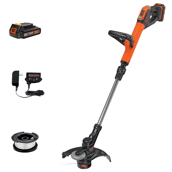Black + Decker 20V Max cordless string trimmer and edger with 2 batteries and charger for $79