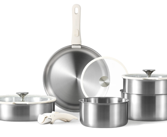 Carote 12-piece stainless steel induction cookware set for $60