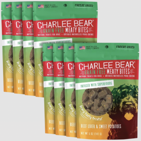 Today only: 8-pack of Charlee Bear dog treats for $30 shipped