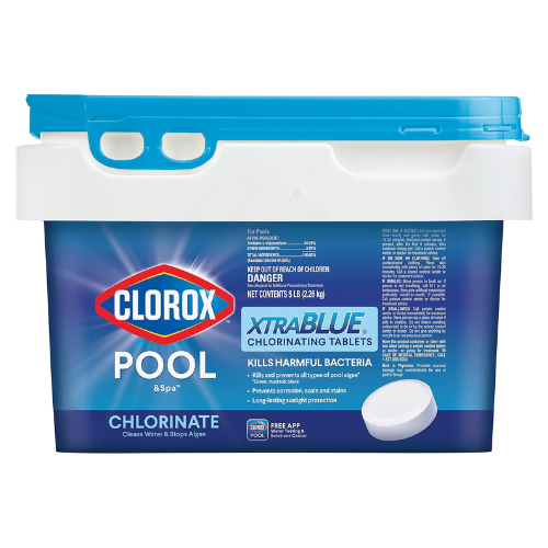 Clorox 5-pound Pool & Spa XtraBlue chlorinating tablets for $40