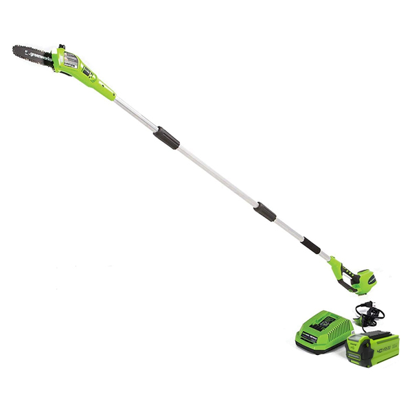 Greenworks Gen 1 40V 8-inch pole saw with battery and charger for $168