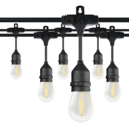 Honeywell 48-ft plug-in black indoor/outdoor string lights for $28