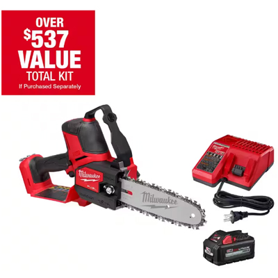 Milwaukee M18 Fuel 8-inch 18V Lithium-Ion brushless hatchet pruning saw kit for $299