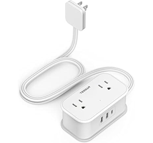 Tessan 3-foot travel power strip for $12
