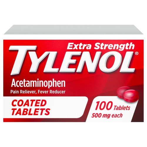 Tylenol 100-count 500mg Extra Strength pain relief tablets for $8