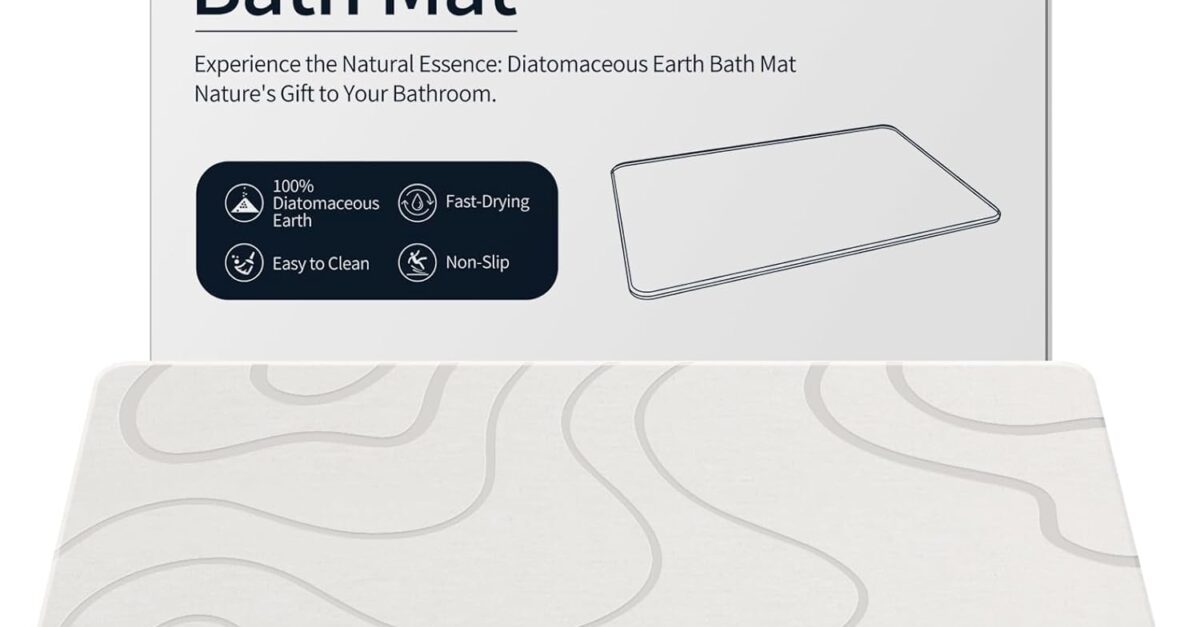 Super absorbent diatomite stone bath mat for $27