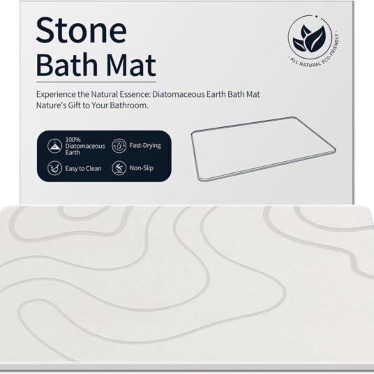 Super absorbent diatomite stone bath mat for $27