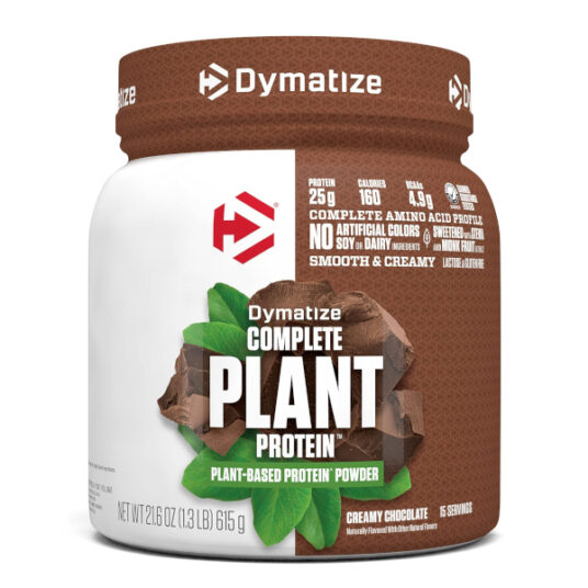 Dymatize 1.3-pound chocolate vegan plant protein for $12