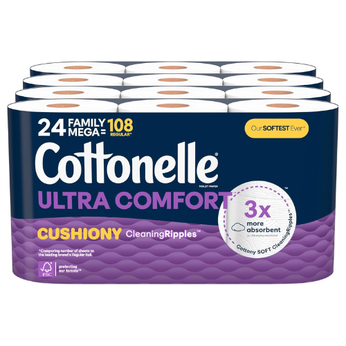 24-count Cottonelle Ultra Comfort toilet paper for $20