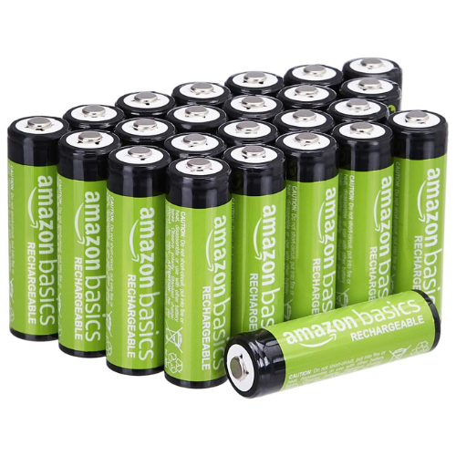 24-pack Amazon Basics AA rechargeable batteries for $20