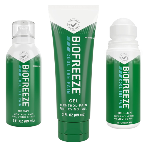 3-pack Biofreeze pain relief products for $28