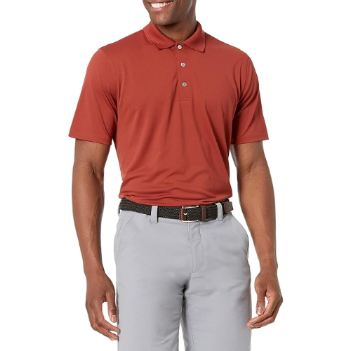 Amazon Essentials men’s regular-fit quick dry golf polo shirt for $6