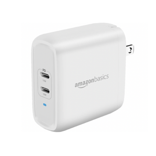 Today only: AmazonBasics 36W 2-port USB-C wall charger for $10