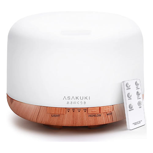 Asakuki 500ml premium essential oil diffuser with remote for $21