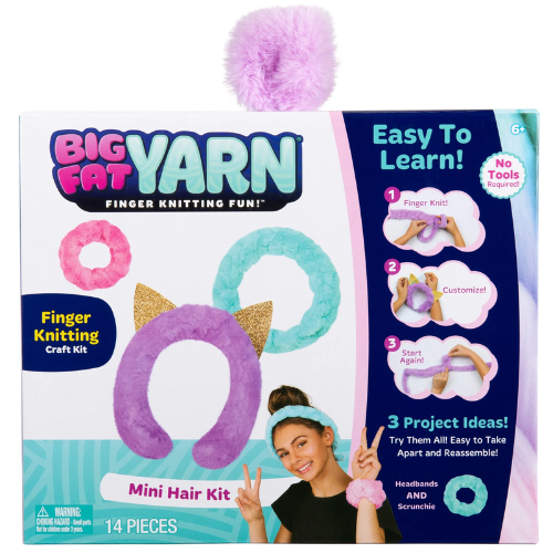 Big Fat Yarn finger knitting craft kit for $3
