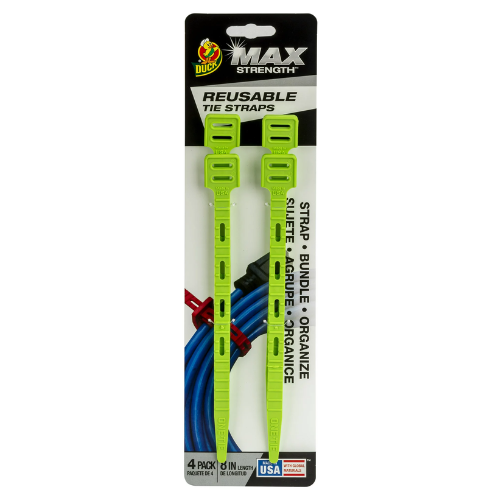 Duck Max Strength 4-pack reusable tie straps for $1