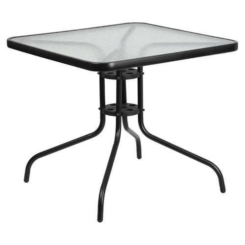 Flash Furniture Barker square outdoor table with tempered glass for $58