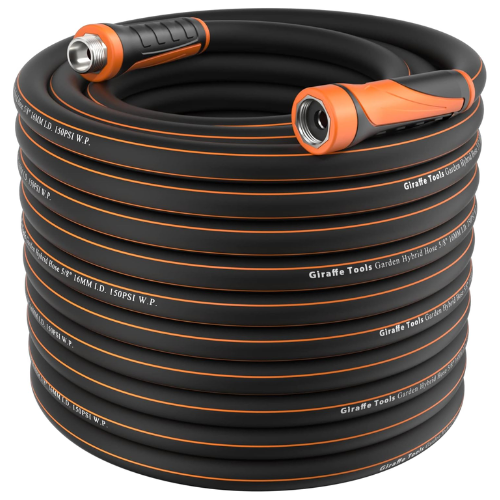 Giraffe Tools 100-foot garden hose with cap fittings for $68