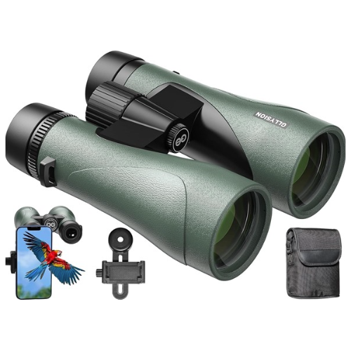 Gllysion 12 x 50 HD high-power binoculars with phone adapter for $40