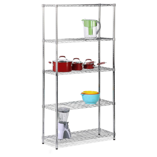 Prime members: Honey-CanDo 5-tier heavy-duty adjustable shelving unit for $50