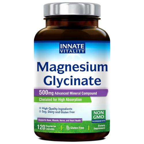 Innate Vitality magnesium glycinate 500mg capsules for $10