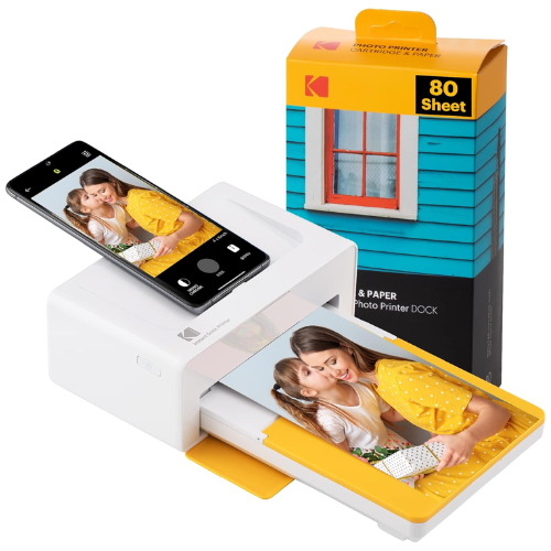 Kodak Dock Plus 4Pass instant photo printer with 90 sheets for $126