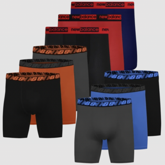Today only: 9-pack of New Balance men’s boxer briefs (large sizes) for $24 shipped