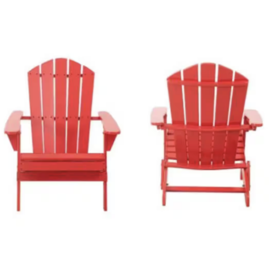 Today only: 2-pack of Hampton Bay Ruby folding Adirondack chairs for $99