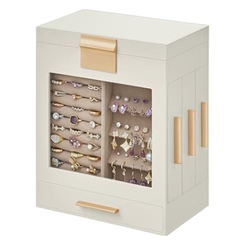 Songmics 5-layer jewelry organizer with big mirror for $23