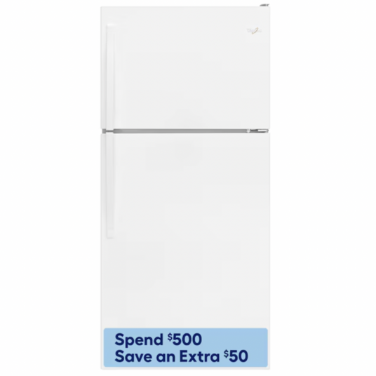 Today only: Whirlpool 18.2-cu ft top-freezer refrigerator for $549