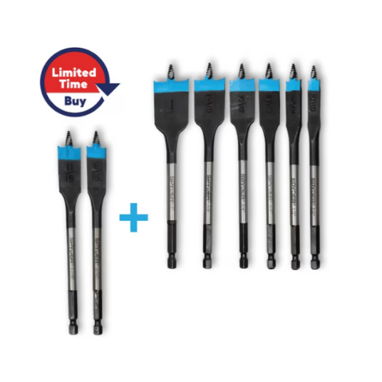 Today only: 6-piece Spyder spade bit set + 2 FREE for $9